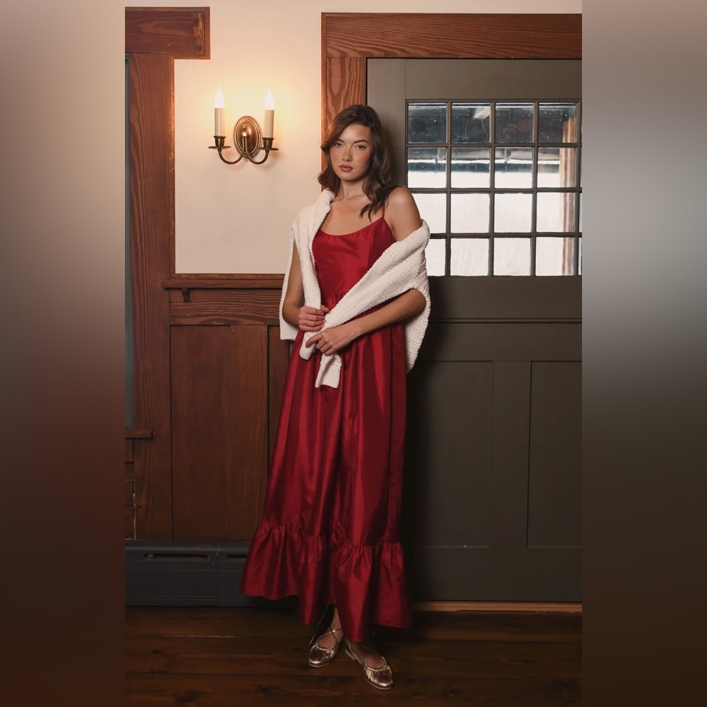 New Anthropologie Hutch Carmichael Maxi Dress Red - Picture 2 of 8